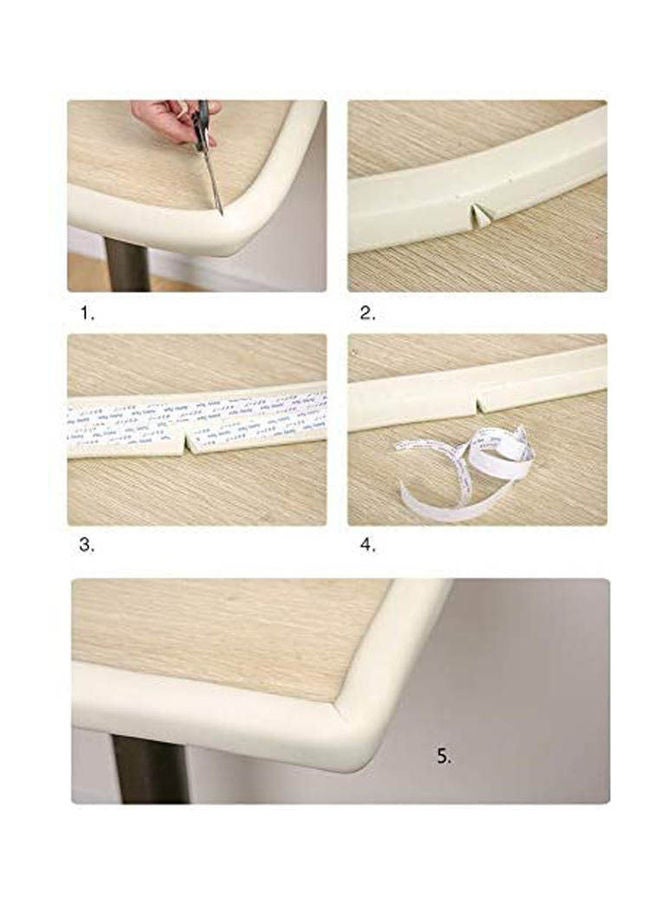 وسادة حماية لزوايا الطاولة لسلامة الأطفال، شريط مضاد للتصادمات، شريط ممتص للصدمات، أسود - Image 2