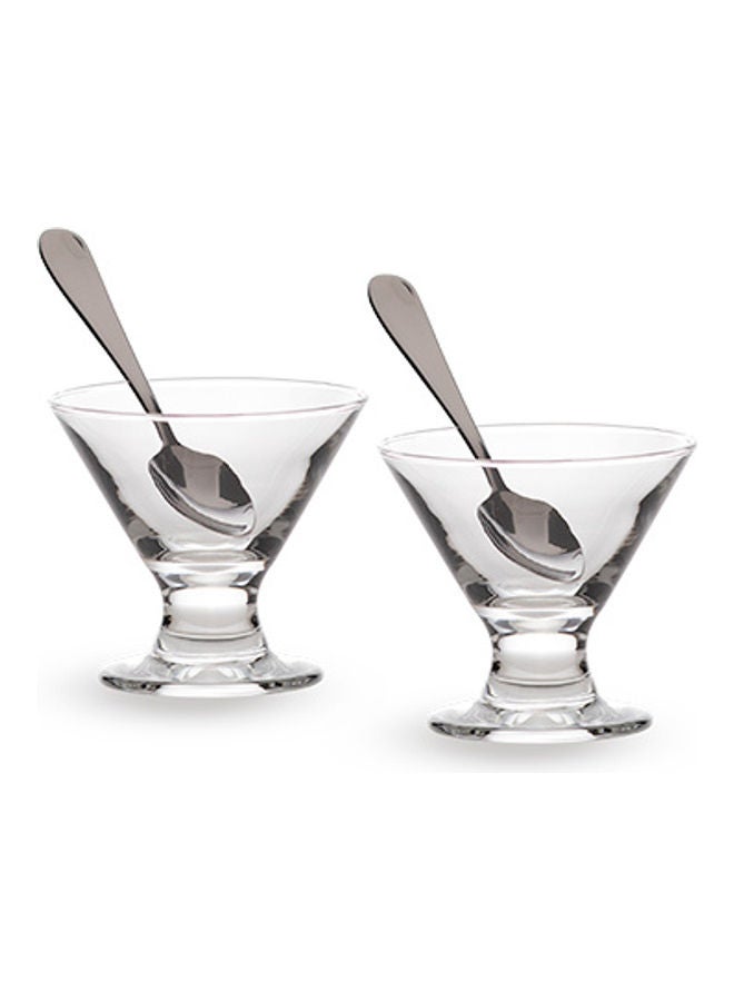 LIBBEY 12-Piece Multi-Use Serving Bowl With Spoon Clear 8x8x7cm - Image 1