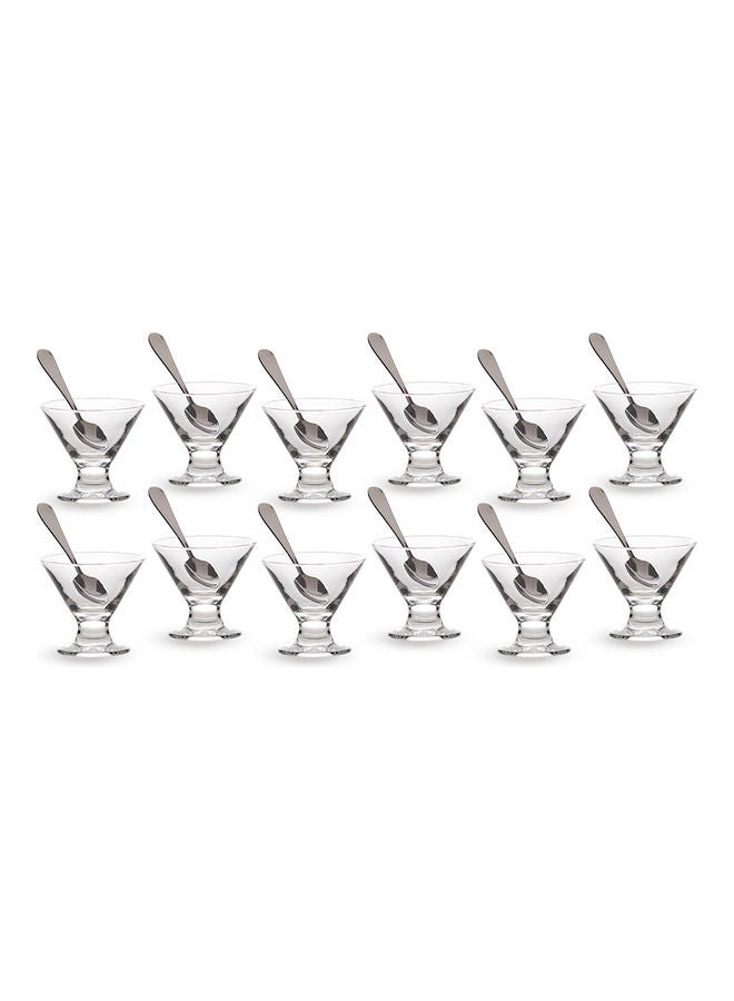 LIBBEY 12-Piece Multi-Use Serving Bowl With Spoon Clear 8x8x7cm - Image 2
