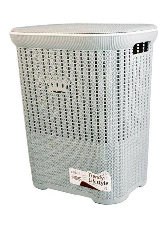 تريندي Laundry Basket Round Grey 45Liters