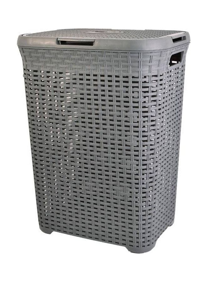 Laundry Basket Round Grey 60Liters