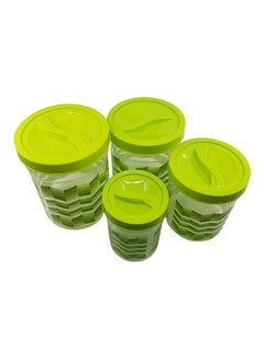 JAYPEE 4-Piece Plastic Container Set Green/Clear 2Liters  - Image 2