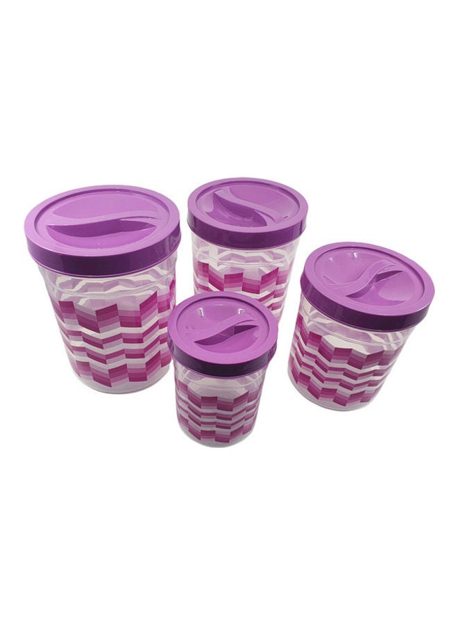 JAYPEE 4-Piece Plastic Food Container Set Purple/Clear 2Liters  - Image 4