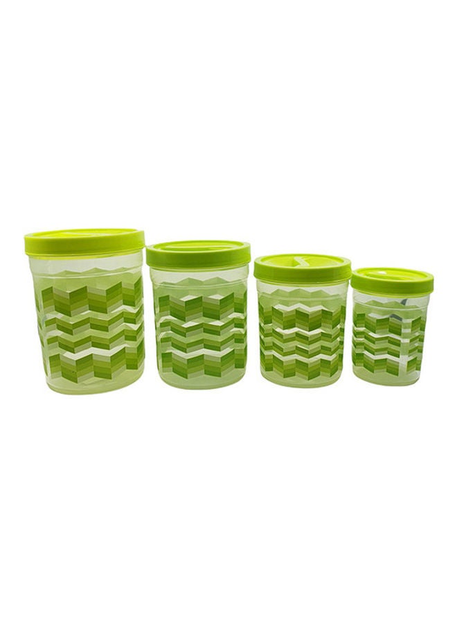 4-Piece Plastic Container Set Green/Clear 2Liters - v1645356134/N52731243A_1