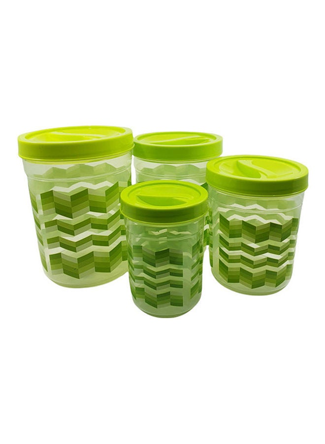 4-Piece Plastic Container Set Green/Clear 2Liters - v1645356134/N52731243A_4