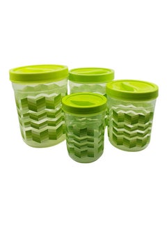 JAYPEE 4-Piece Plastic Container Set Green/Clear 2Liters  - Image 4