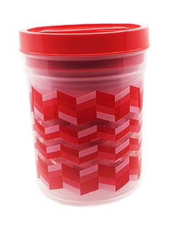 JAYPEE 4-Piece Plastic Food Container Set Red/Clear 2Liters  - Image 5