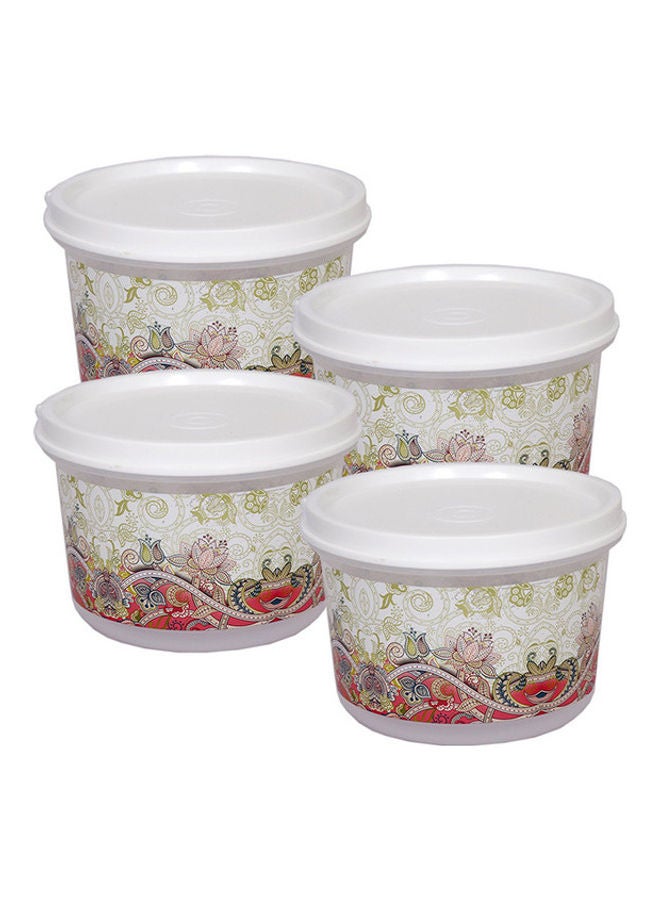 4-Piece Container Serving Set With Tray White/Red 500ml - v1645356134/N52731245A_3