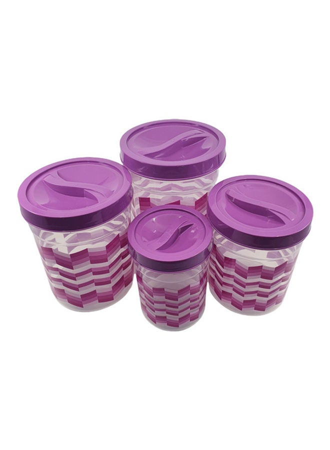 JAYPEE 4-Piece Plastic Food Container Set Purple/Clear 2Liters  - Image 5