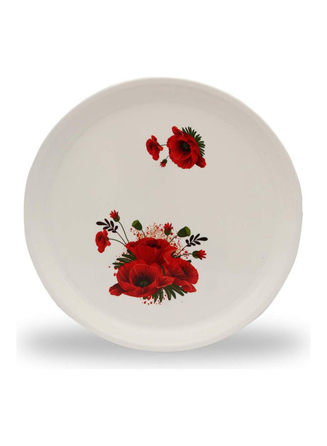 12-Piece Le Dinner Plates And Bowl Set White/Red 30cm - v1645356553/N52731250A_3