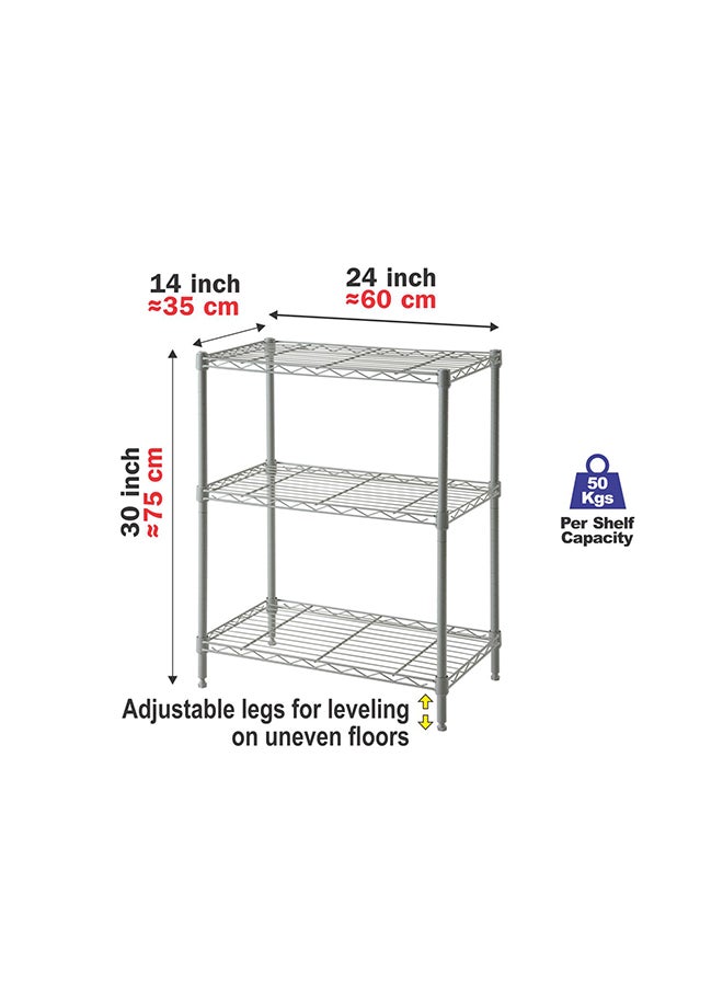 كاميل تاف حامل سلكي مكوّن من3-Shelfأرفف HTC-WR601 أبيض 60 x 35x 76Ø³Ù†ØªÙŠÙ…ØªØ± - Image 3