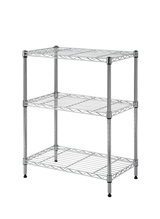 Cameltough CamelTough Wire Rack 3 Shelf Adjustable Storage Rack  Heavy Duty Shelving Unit for Pantry  Laundry Bathroom  Kitchen Garage Closet Organization  330Lbs Capacity  Chrome  35L X 60W X 75H cm  HTC-WR602 Chrome 60 x 35x 76centimeter  - Image 2