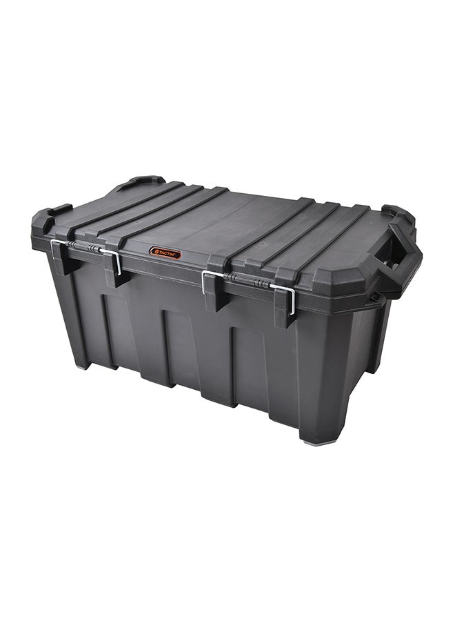 Tactix - Heavy Duty Outdoor Storage Box 85 litre Black 36x85x49cm - Image 1