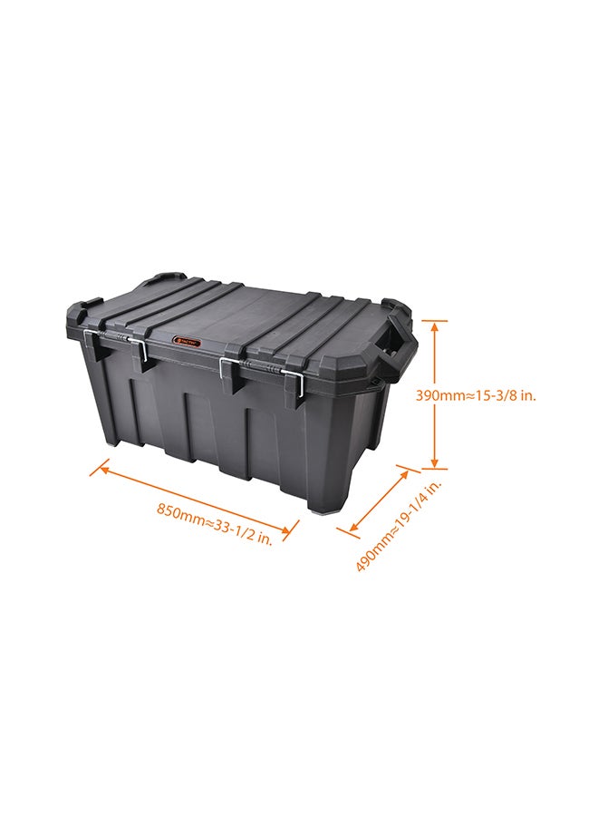 Tactix - Heavy Duty Outdoor Storage Box 85 litre Black 36x85x49cm - Image 1