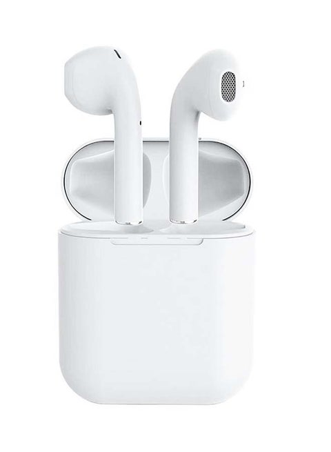 True Wireless Earbuds Inpods 12 TWS Bluetooth Binaural In-Ear Headphones with Charging Case White