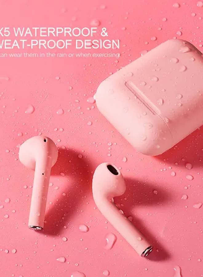 MARGOUN - True Wireless Earbuds Inpods 12 TWS Bluetooth Binaural In-Ear Headphones with Charging Case Pink - Image 1