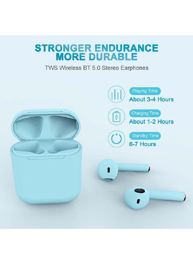 MARGOUN - True Wireless Earbuds Inpods 12 TWS Bluetooth Binaural In-Ear Headphones with Charging Case Blue - Image 1