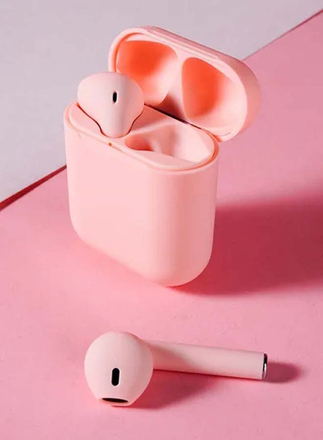 MARGOUN - True Wireless Earbuds Inpods 12 TWS Bluetooth Binaural In-Ear Headphones with Charging Case Pink - Image 1