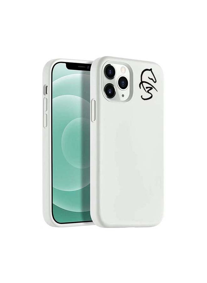 روك بو غطاء حماية من السيليكون متوافق مع هاتف آيفون 12 برو ماكس أبيض - Image 1