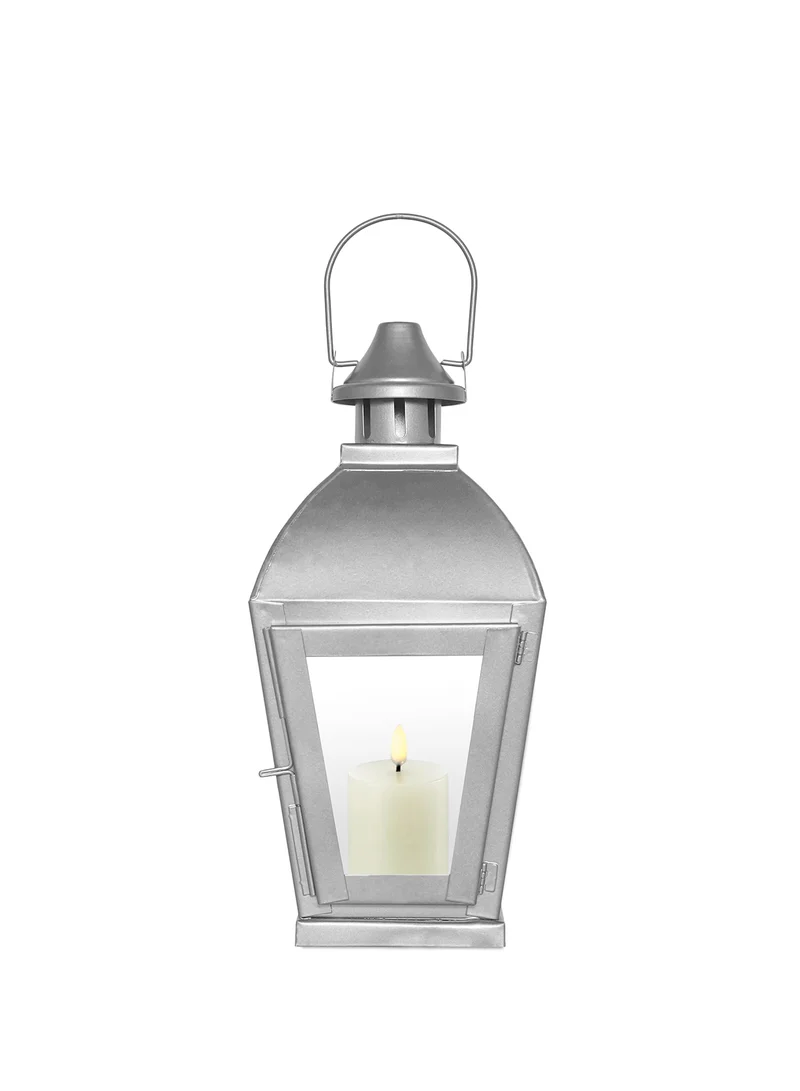 ebb & flow Modern Ideal Design Handmade Lantern Unique Luxury Quality Scents For The Perfect Stylish Home Silver 8.63X8.63X27cm