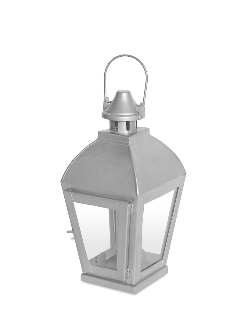 ebb & flow Modern Ideal Design Handmade Lantern Unique Luxury Quality Scents For The Perfect Stylish Home Silver 8.63X8.63X27cm  - Image 1