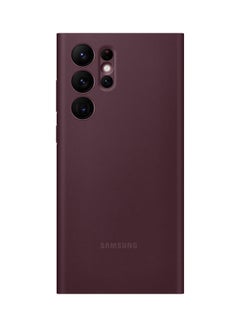 Galaxy S22 Ultra Smart Clear View Cover Burgundy