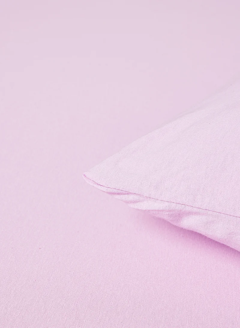 Noon East Duvet Cover Set- With 1 Duvet Cover 200X200 Cm And 2 Pillow Cover 48X74+12 Cm - For Queen Size Mattress - 100% Cotton 140 GSM Elderberry