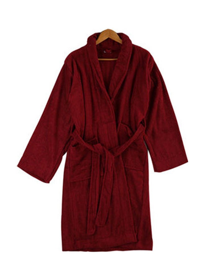INFINITY BEDDING MARKET - Comfort Soft Bathrobe Burgundy Mcm - Image 1