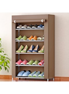 ALMUFARREJ 5-Layer Shoe Rack Brown 90x60x30centimeter 