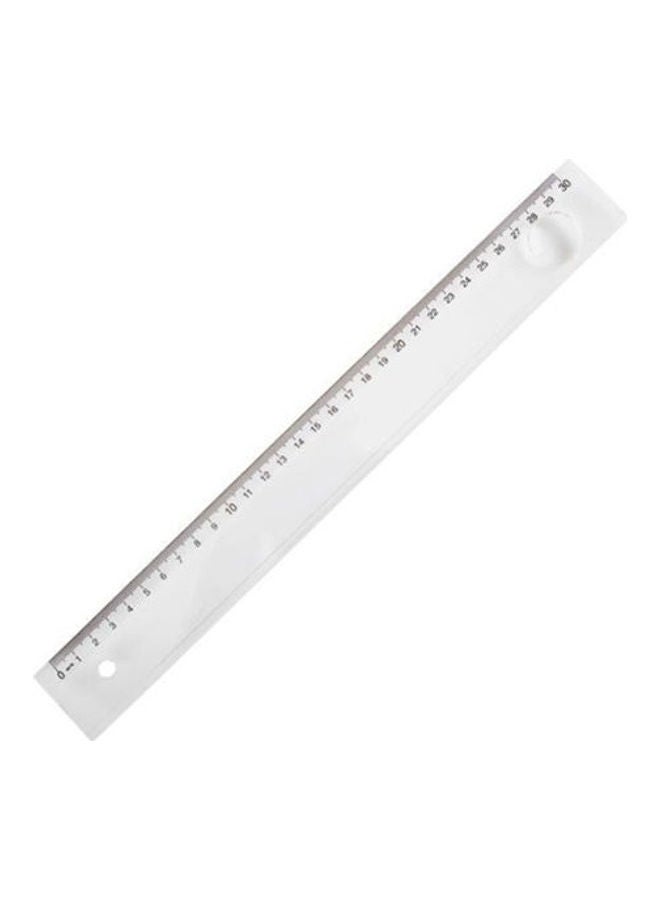 ark 30 cm Ruler w/ magnifier 179 CLear