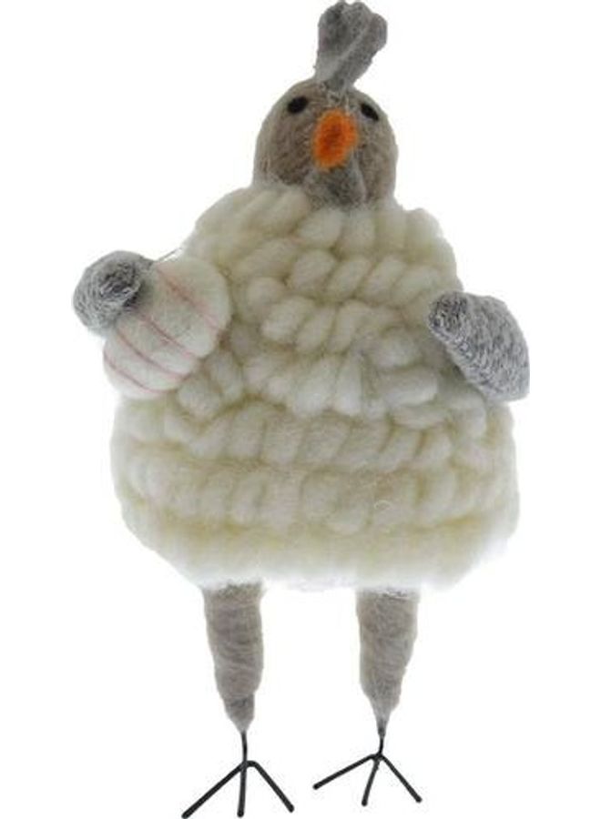 Handsomegift White Cock Grey/White 12x24cm  - Image 1