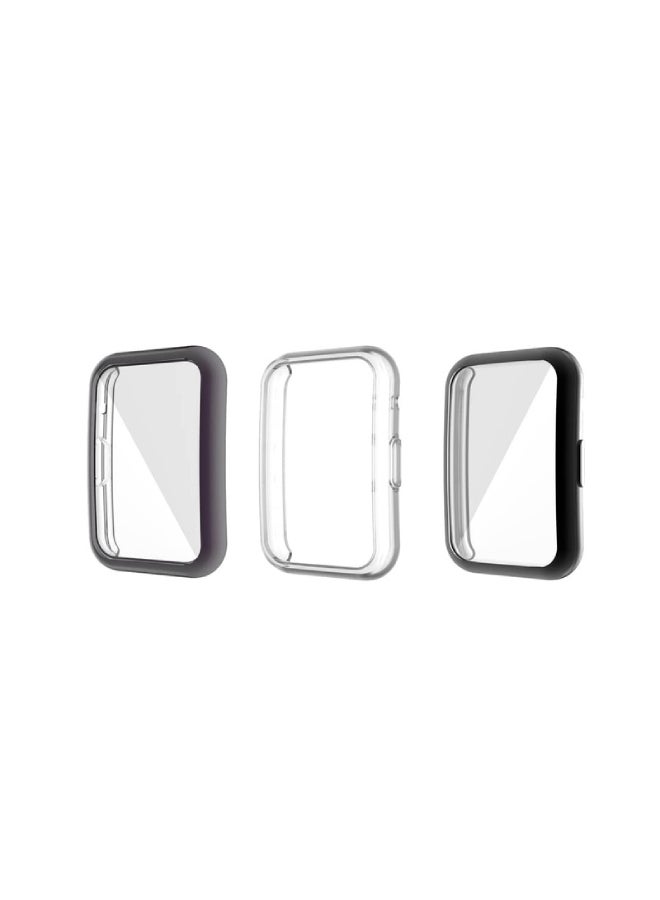 FITME 3-Pieces of Full Cover for Huawei Watch Fit 5x4x1.20cm Clear/Grey/Black  - Image 1