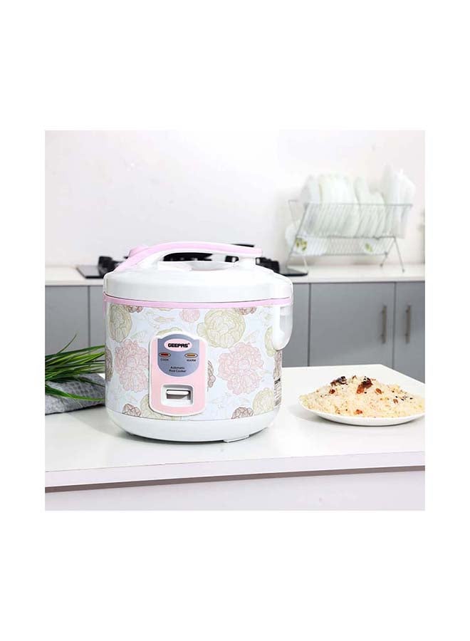 GEEPAS Electric Rice Cooker 500W - Non-Stick Inner Pot |Cook/Steam/Keep Warm | Make Rice & Steam Healthy Food & Vegetables 1.5 L 500 W GRC4334 / GRC4334N White/Pink/Yellow  - Image 1