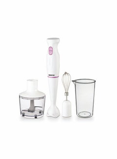 GEEPAS Hand Blender Set - 2-Speed, Detachable Stick Blender & Whisk | Stainless Steel Blades | Ideal for Smothies, Shakes, Purees & more GHB6144 White/Silver/Black  - Image 4