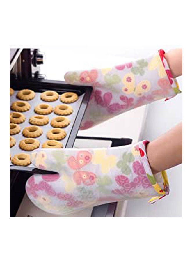 1 Piece Thick Silicon Oven Mitts Baking Kitchen Gloves Heat Resistant Barbecue Multicolour  - Image 1