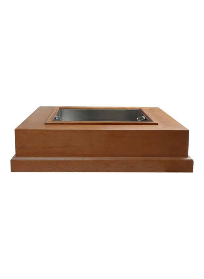 سكوالو Square Storage Box With Lid Brown 100x100x25cm  - Image 2