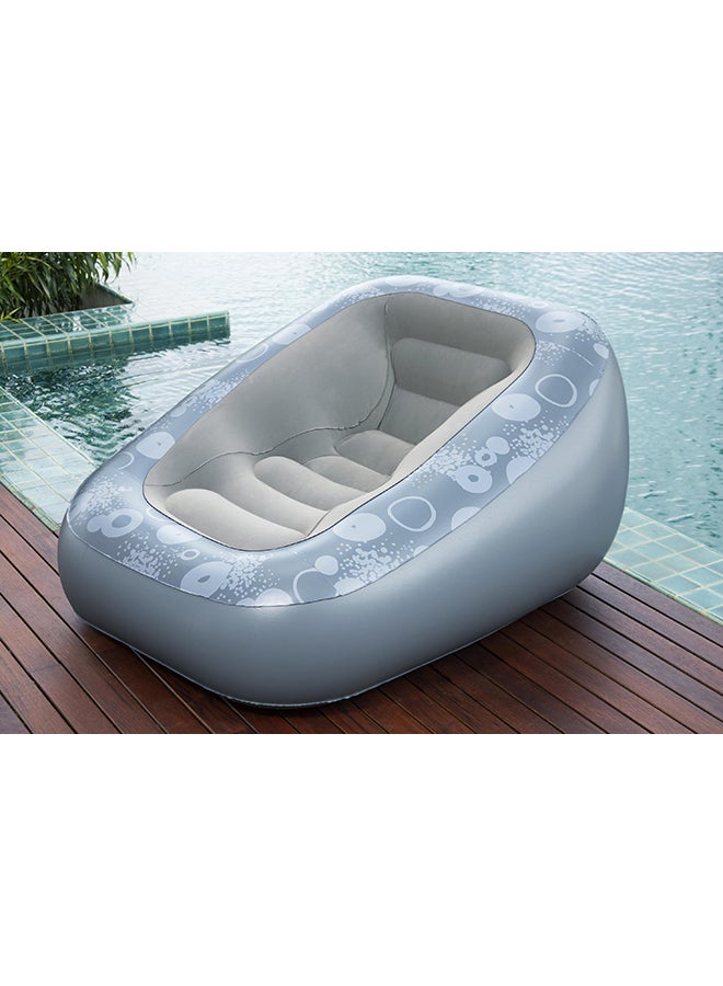 Bestway - Lounge Deluxe Comfi Cube Blue/Grey 152x127x76cm - Image 1