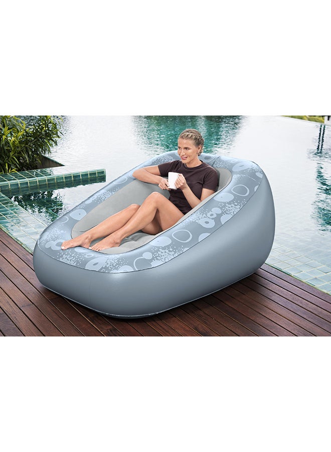 Bestway - Lounge Deluxe Comfi Cube Blue/Grey 152x127x76cm - Image 1
