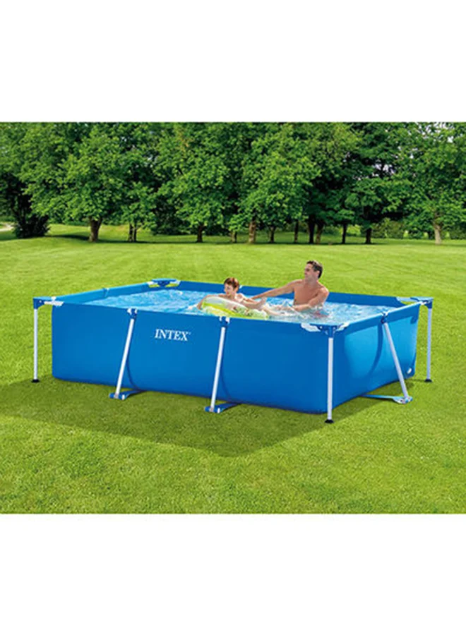 INTEX Superior Strength And Longer Durability Sturdy Rectangular Unisex Frame Swimming Pool Blue Model 28271 Summer Fun Water Play 260x160x65cm