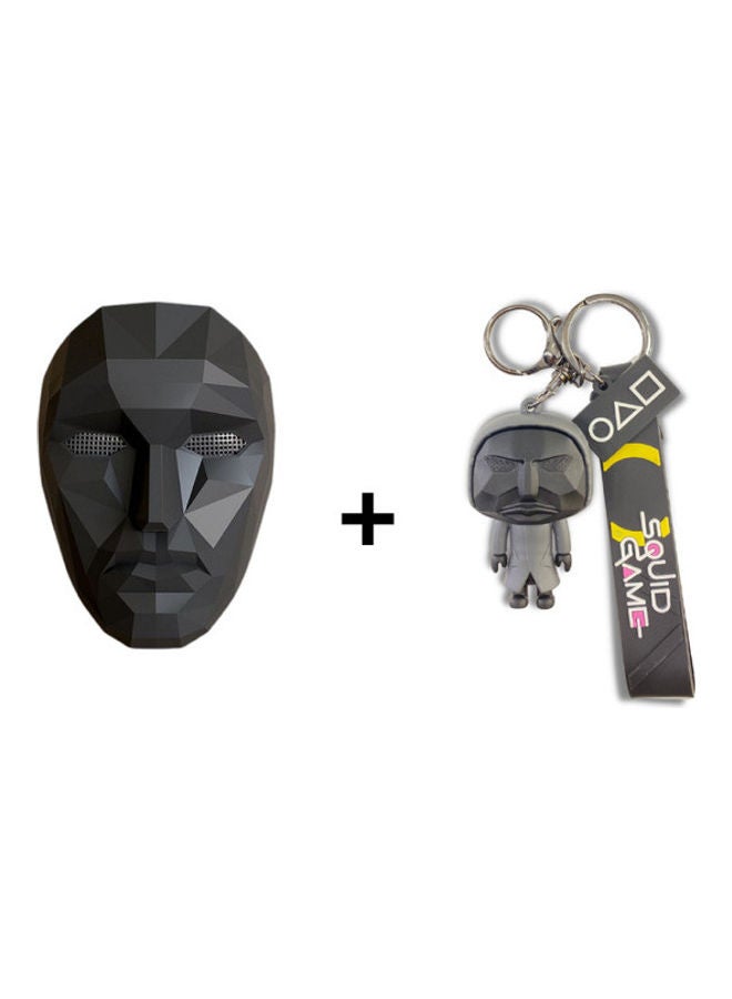 Squid Game Boss Mask with 3D Figure Keychain