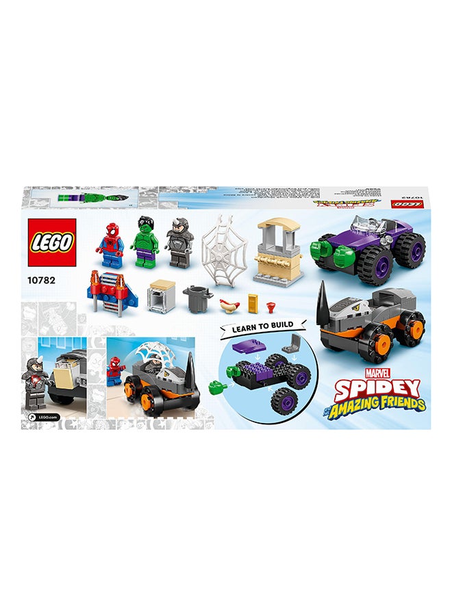 LEGO 6378831 6378831 Marvel Spidey And His Amazing Friends Hulk Vs. Rhino Truck Showdown 10782 Building Kit; Playset Comes With 2 Lego Spider-Man Vehicles; Birthday Gift For Kids Aged 4+ (110 Pieces) 4+ Years 110 4+ Years  - Image 3