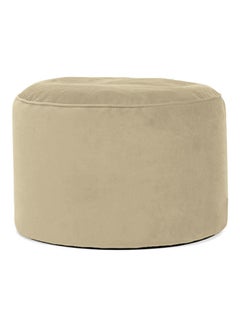 PENHALIGON'S Velvet Round Bean Bag Pouffe Light Beige 55x55x35cm  - Image 1