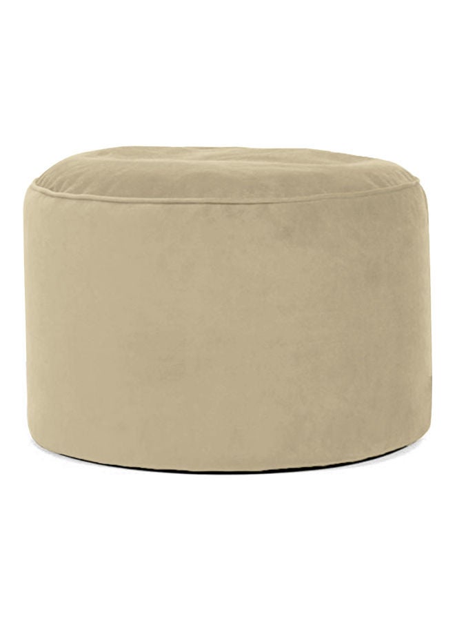 PENHALIGON'S Velvet Round Bean Bag Pouffe Light Beige 55x55x35cm  - Image 1