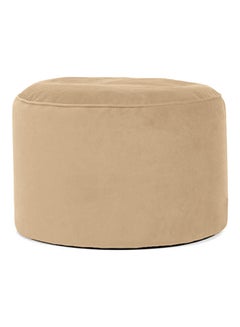 PENHALIGON'S Velvet Round Bean Bag Pouffe Beige 55x55x35cm  - Image 1