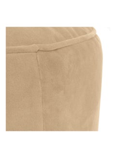 PENHALIGON'S Velvet Round Bean Bag Pouffe Beige 55x55x35cm  - Image 3