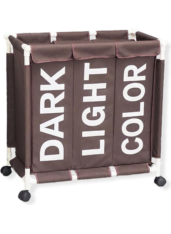 Laundry Clothes Basket Brown 62x35x65cm - Image 1