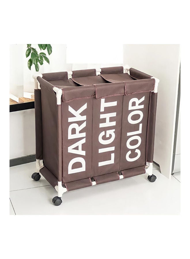 Laundry Clothes Basket Brown 62x35x65cm - Image 2