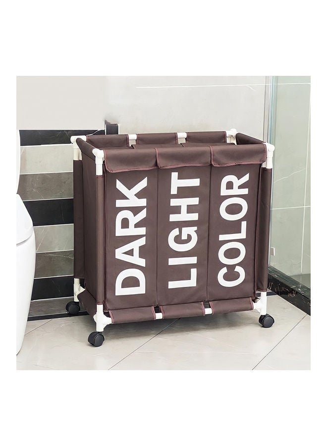 Laundry Clothes Basket Brown 62x35x65cm - Image 3