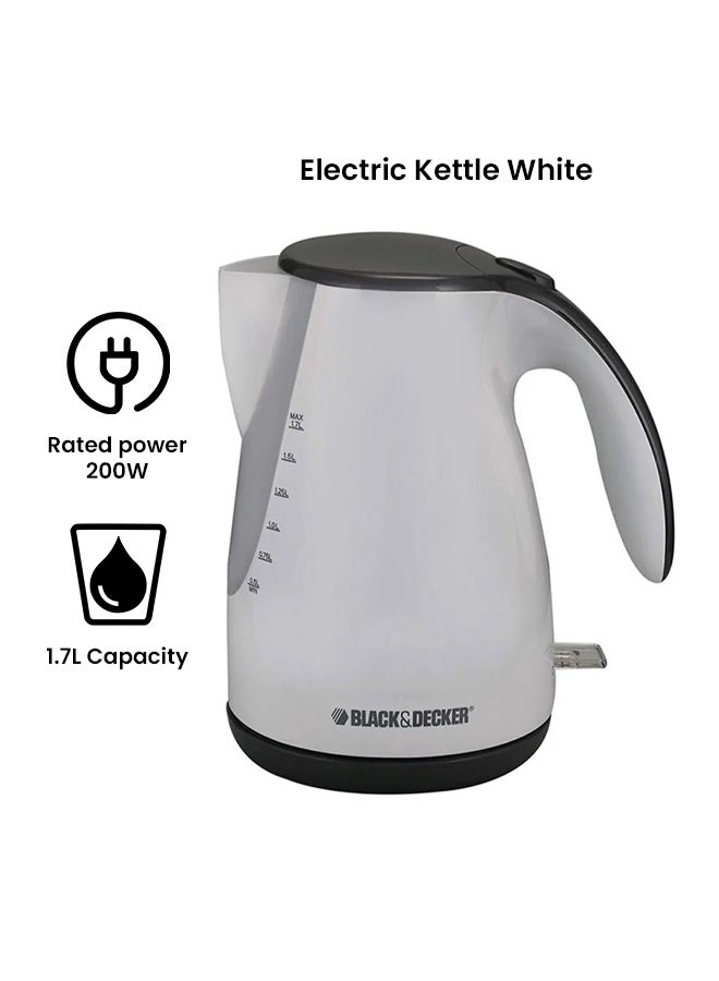 BLACK+DECKER - Concealed Coil Kettle 2000W 1.7 L 2200 W JC72-B5 White - Image 1