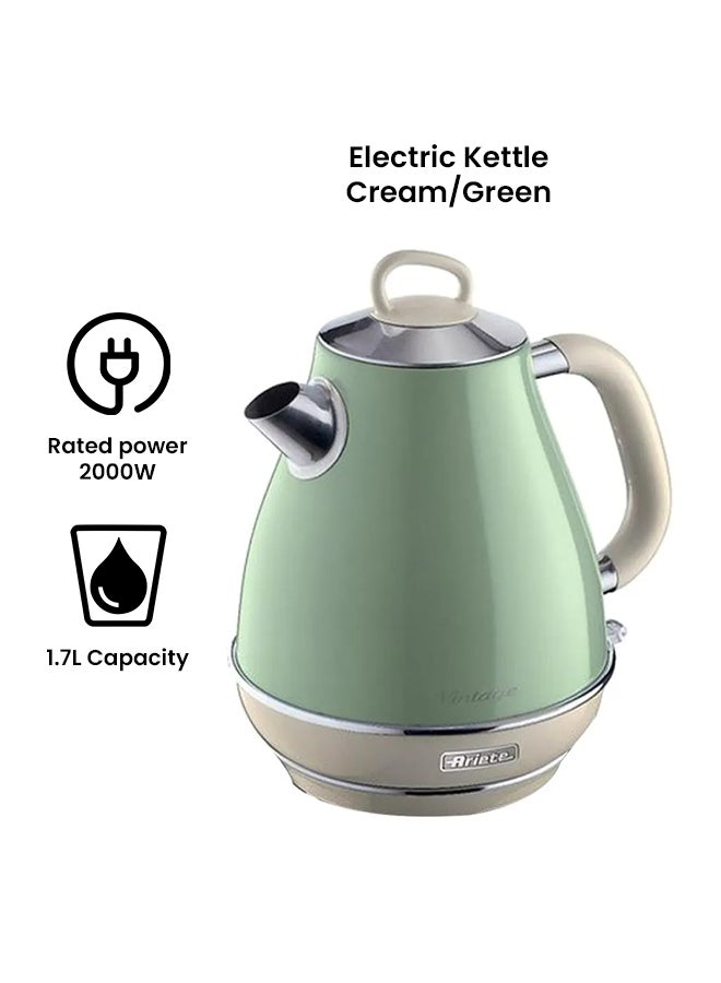 أريتي - غلاية كلاسيكية بدون سلك 1.7 L 2200.0 W 2869 كريمي/ أخضر - Image 1
